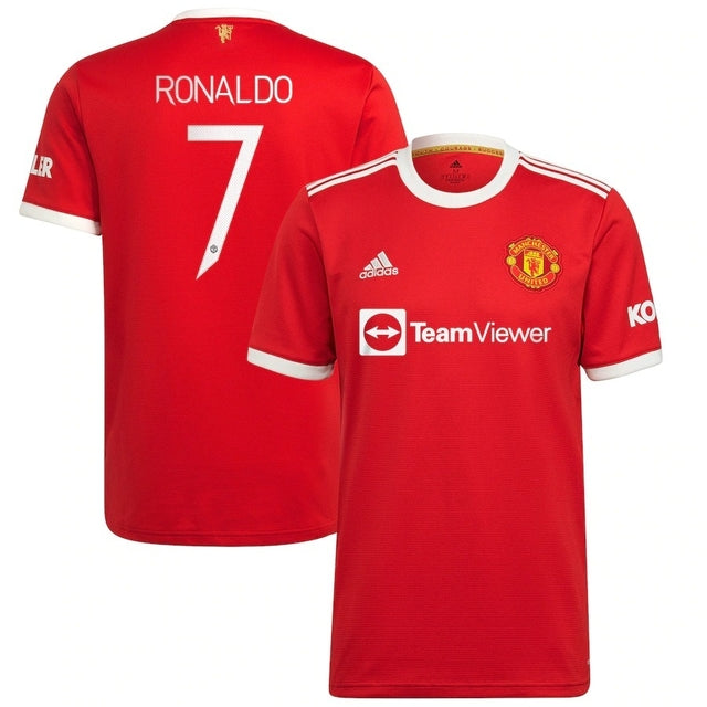 Camisa Manchester United I 21/22 Adidas - Vermelho - Ronaldo