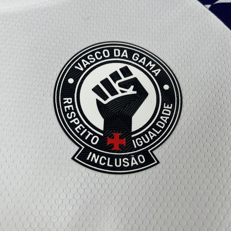 Camisa Vasco Pré-Jogo Branca 24/25 - Kappa Torcedor Masculina