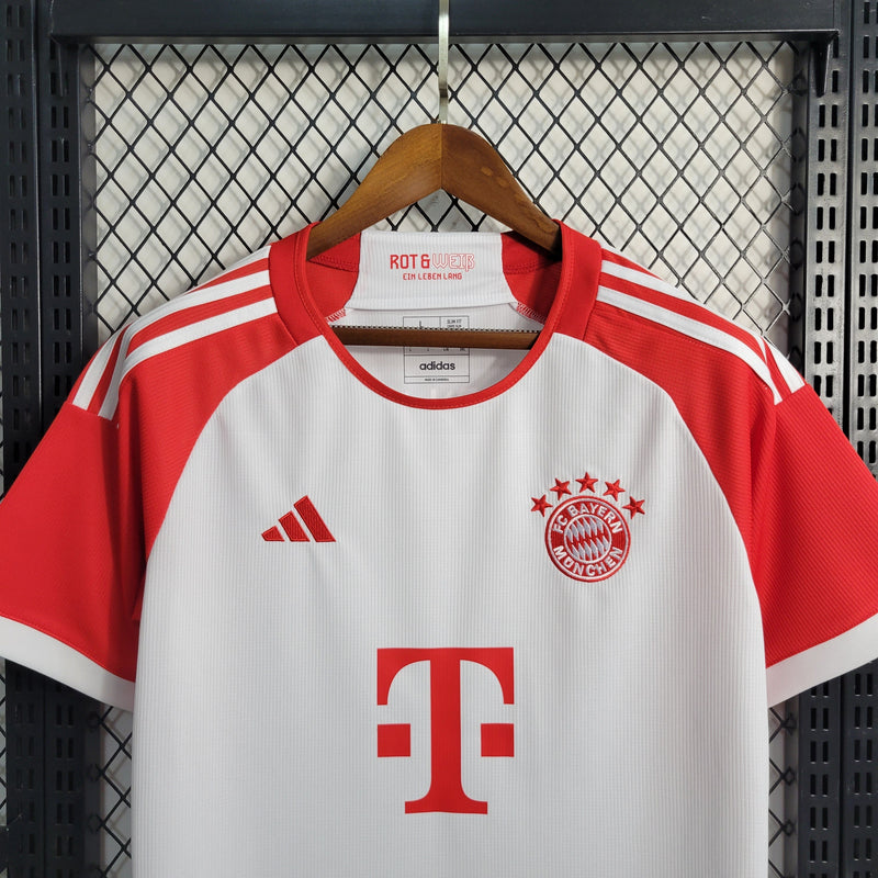 Camisa Bayern de Munique I 23/24 Adidas - Vermelho com Branco